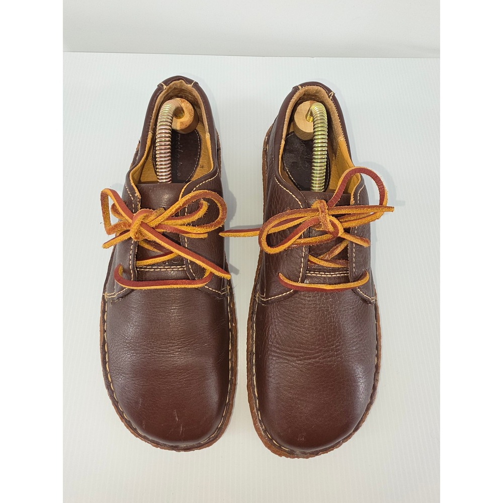 Earth Spirit Walnut Brown Leather Oxford Lace Up Shoes H3-3560F Womens 7.5 M